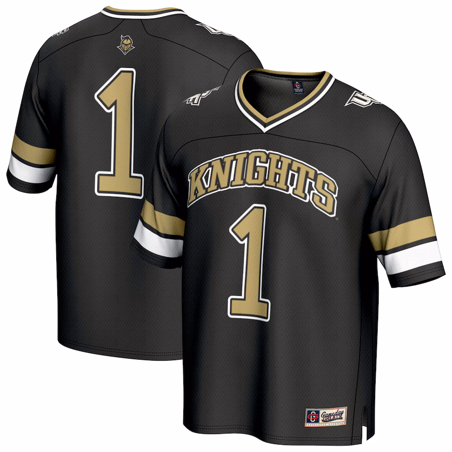 Unisex GameDay Greats #1 Black UCF Knights Lightweight Collegiate Football Fashion Jersey - Ujersey