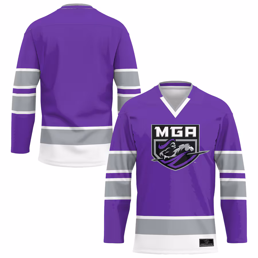 Men's ProSphere  Purple Middle Georgia State Knights Hockey Jersey - Ujersey