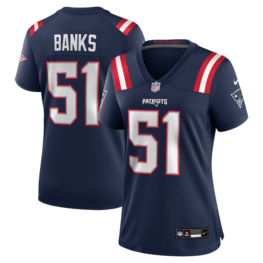 Women's New England Patriots Keshawn Banks Nike Navy Game Jersey - Ujersey
