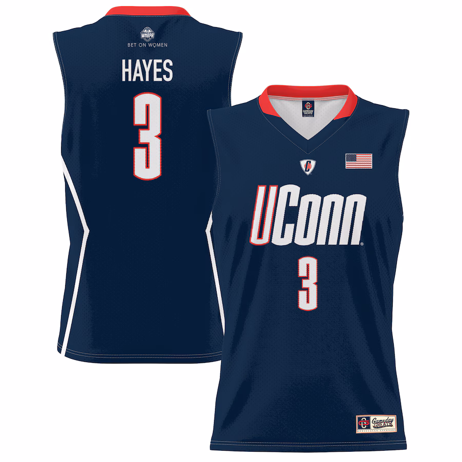 Youth GameDay Greats Tiffany Hayes Navy UConn Huskies Lightweight Basketball Alumni Jersey - Ujersey