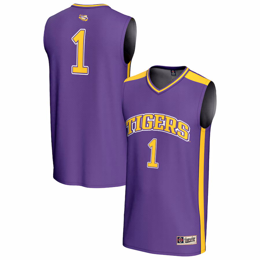 Youth GameDay Greats #1 Purple LSU Tigers Lightweight Basketball Fashion Jersey - Ujersey