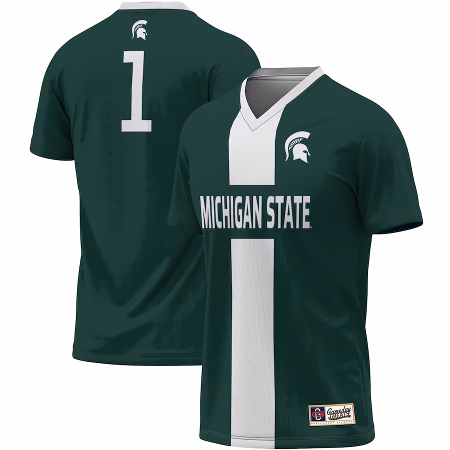 Unisex ProSphere #1 Green Michigan State Spartans Lightweight Soccer Jersey - Ujersey