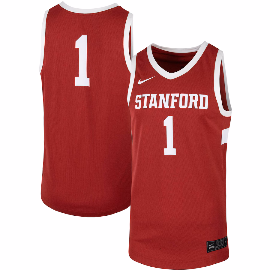 Men's Nike #1 Cardinal Stanford Cardinal Team Replica Basketball Jersey - Ujersey
