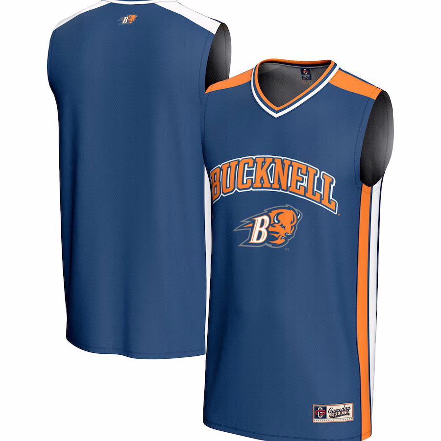 Youth  GameDay Greats Blue Bucknell Bison Spirit Basketball Jersey - Ujersey