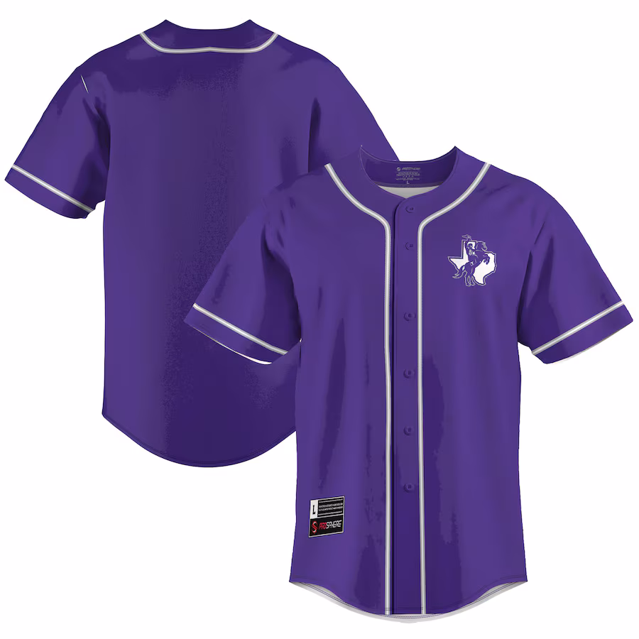 Men's GameDay Greats  Purple Tarleton State Texans  Lightweight Baseball Jersey - Ujersey