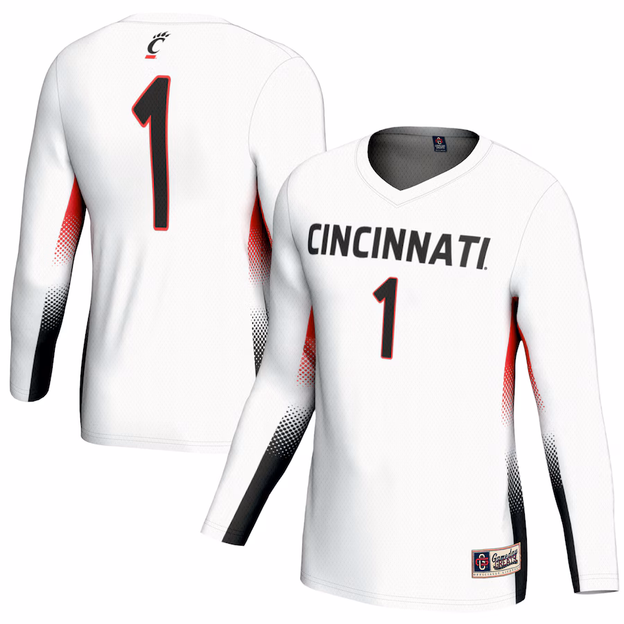 Youth GameDay Greats #1 White Cincinnati Bearcats Lightweight Women's Volleyball Fashion Jersey - Ujersey