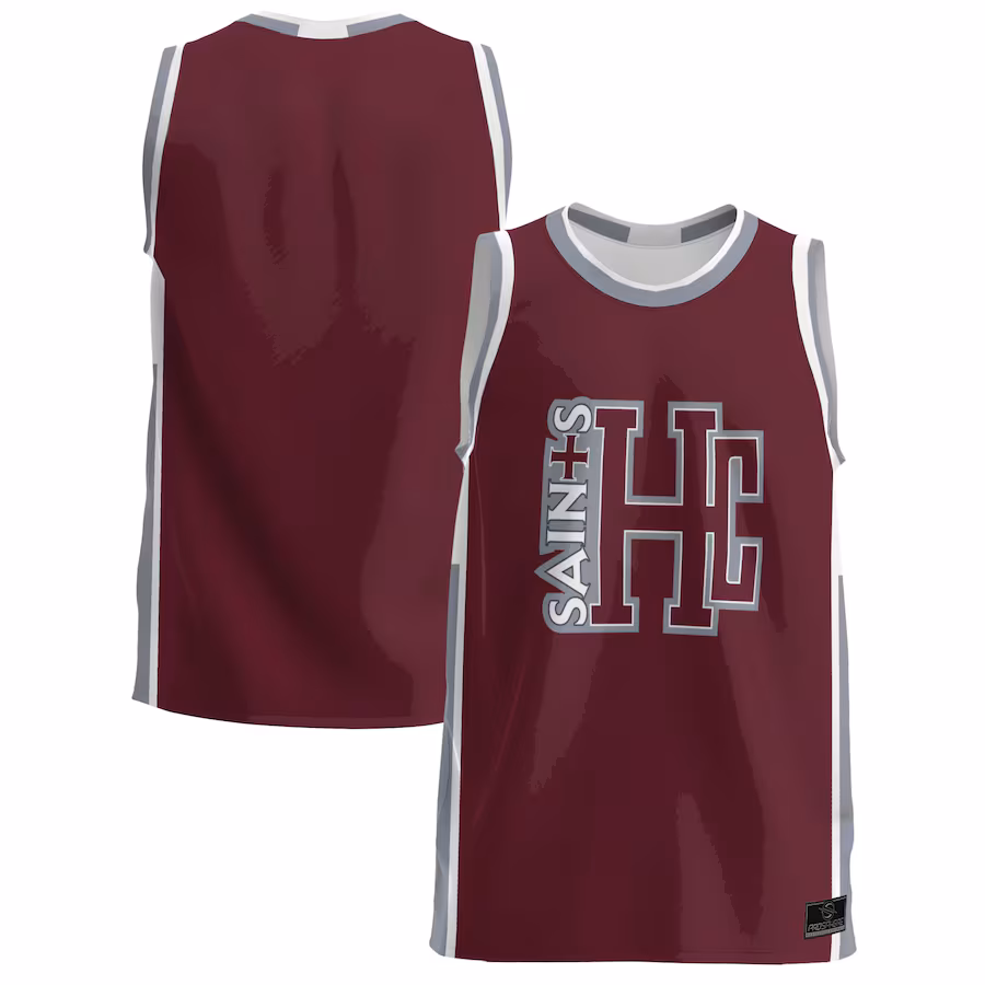 Men's ProSphere Maroon Holy Cross Saints Basketball Jersey - Ujersey