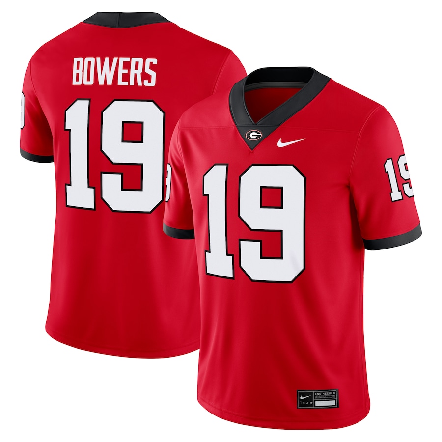 Men's Nike Brock Bowers Red Georgia Bulldogs Player Game Jersey - Ujersey