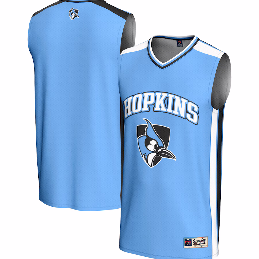 Men's GameDay Greats Light Blue Johns Hopkins Blue Jays Spirit Basketball Jersey - Ujersey