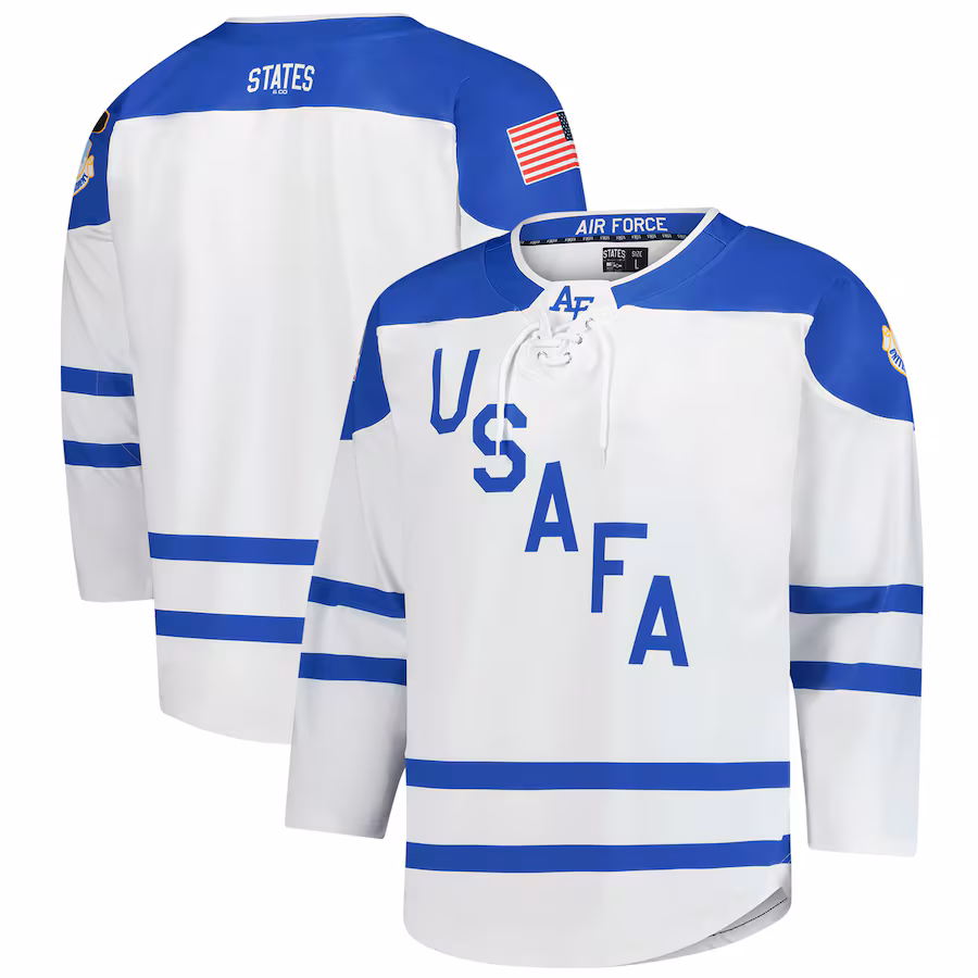 Men's White Air Force Falcons Replica Hockey Jersey - Ujersey
