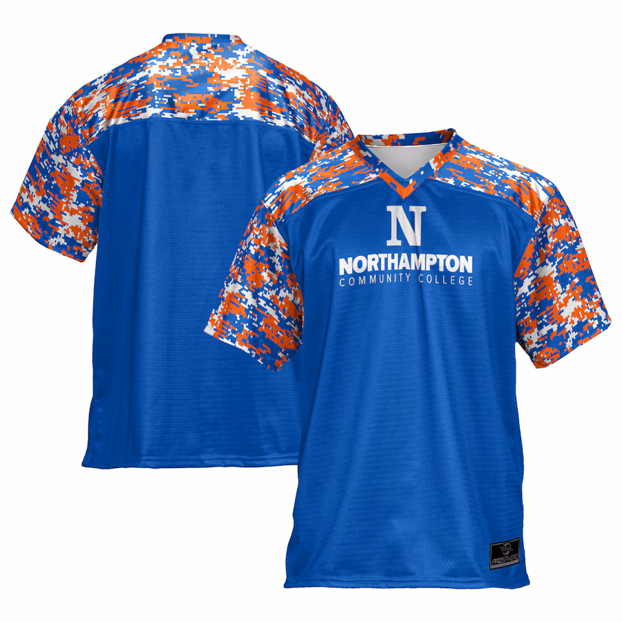 Men's ProSphere Blue Northampton Community College Spartans Football Jersey - Ujersey