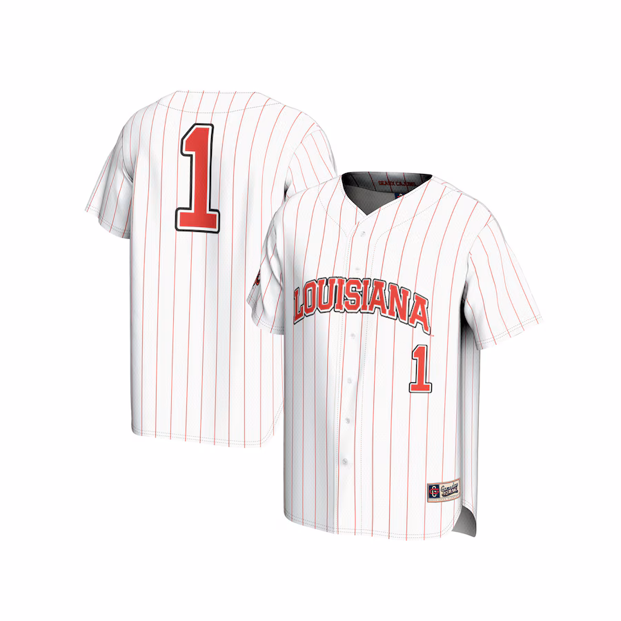 Unisex GameDay Greats  White #1 Louisiana Ragin' Cajuns Lightweight Baseball Fashion Jersey - Ujersey
