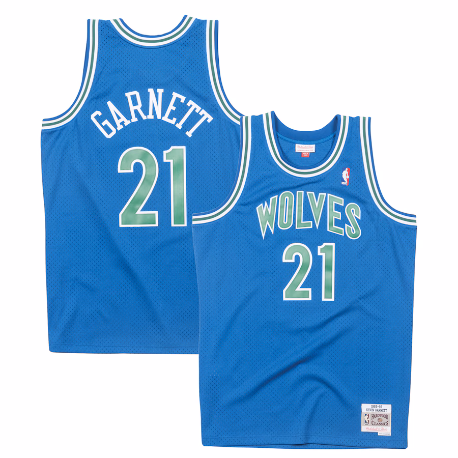 Men's Minnesota Timberwolves Kevin Garnett Mitchell & Ness Blue Big & Tall Hardwood Classics 2003/04 Swingman Jersey - Ujersey