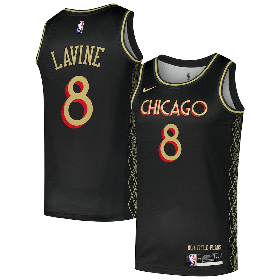 Men's Chicago Bulls Zach LaVine Nike Black Swingman Player Jersey - City Edition - Ujersey