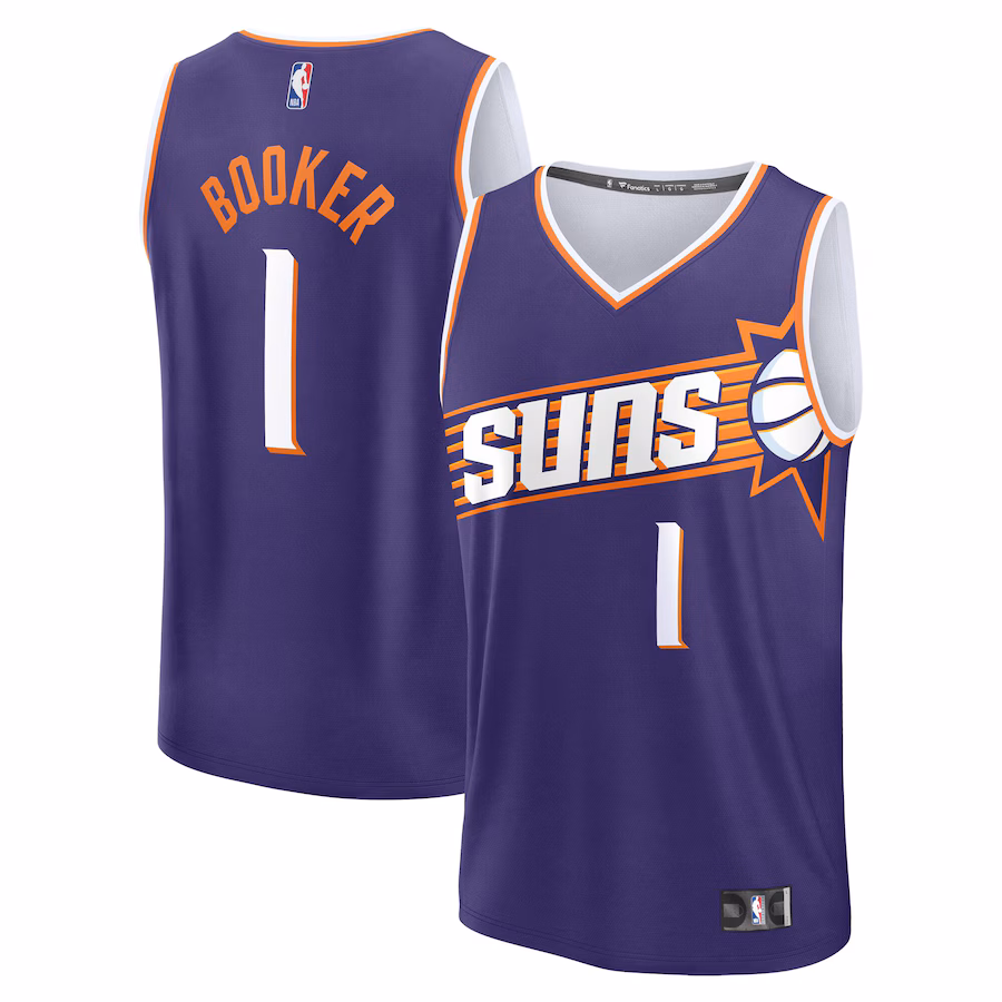 Men's Phoenix Suns Devin Booker Fanatics Purple Big & Tall Fast Break Jersey - Icon Edition - Ujersey