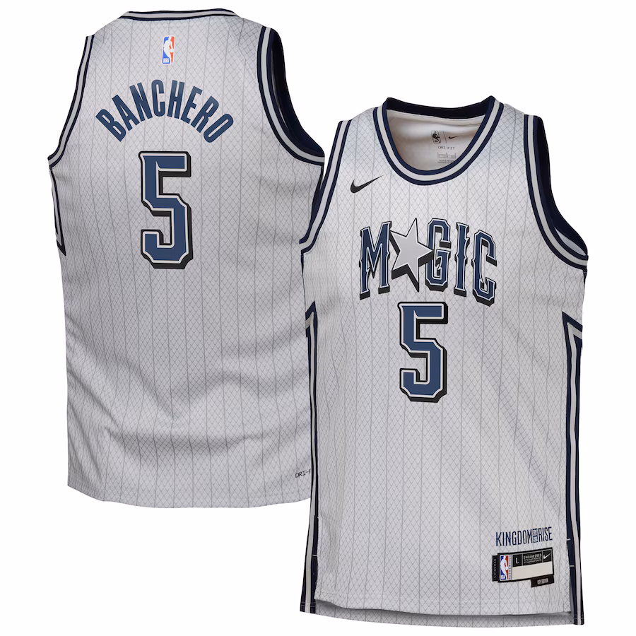 Youth Orlando Magic Paolo Banchero Nike Silver 2024/25 Swingman Player Jersey - City Edition - Ujersey