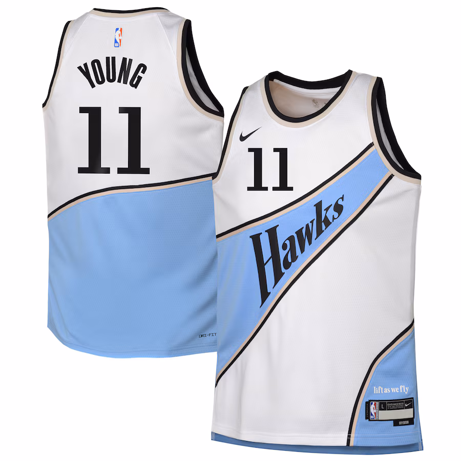 Youth Atlanta Hawks Trae Young Nike White 2024/25 Swingman Player Jersey - City Edition - Ujersey