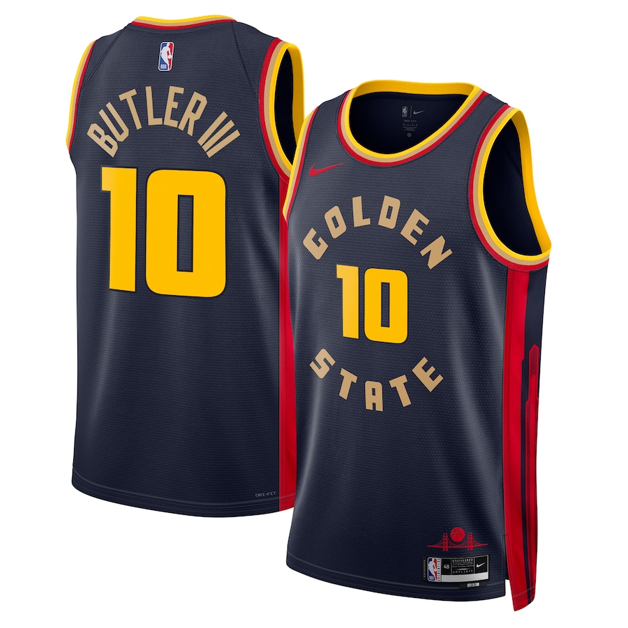 Unisex Golden State Warriors Jimmy Butler Nike Navy Swingman Jersey - City Edition - Ujersey