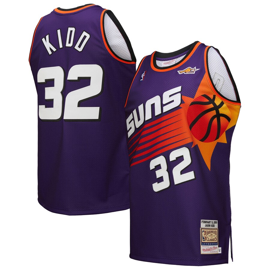 Men's Phoenix Suns Jason Kidd Mitchell & Ness Purple 2000 NBA All-Star Game Authentic Jersey - Ujersey