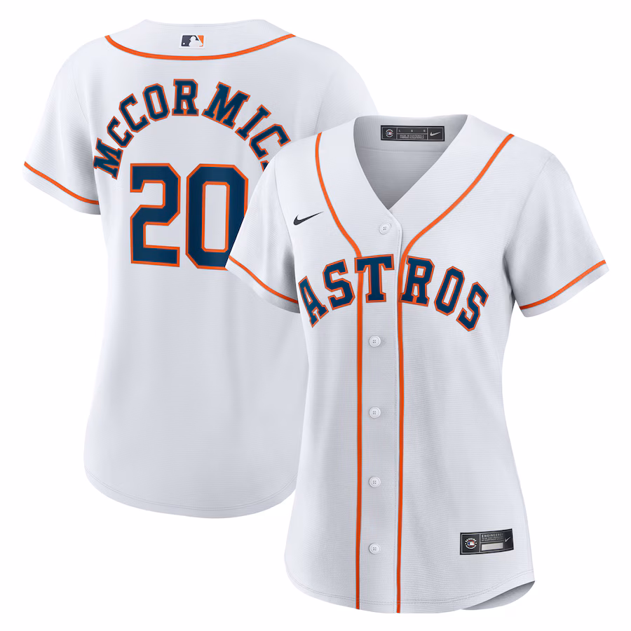 Women's Houston Astros Chas McCormick Nike White Home Replica Player Jersey - Ujersey