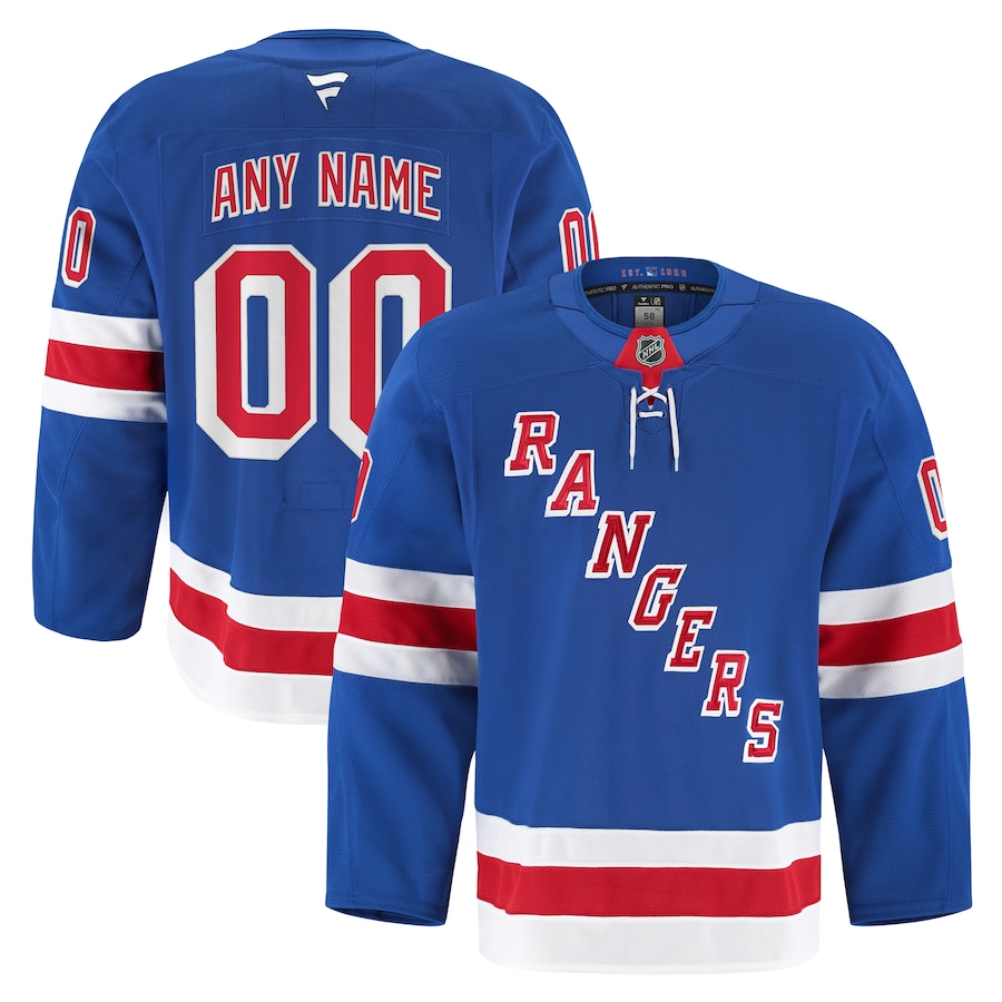 Men's New York Rangers Fanatics Royal Home Authentic Pro Custom Jersey - Ujersey
