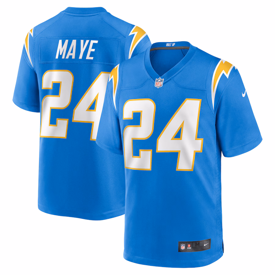 Men's Los Angeles Chargers Marcus Maye Nike Powder Blue Team Game Jersey - Ujersey