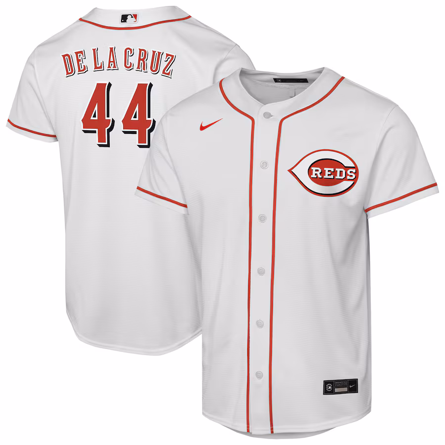 Youth Cincinnati Reds Elly De La Cruz Nike White Home Replica Player Jersey - Ujersey