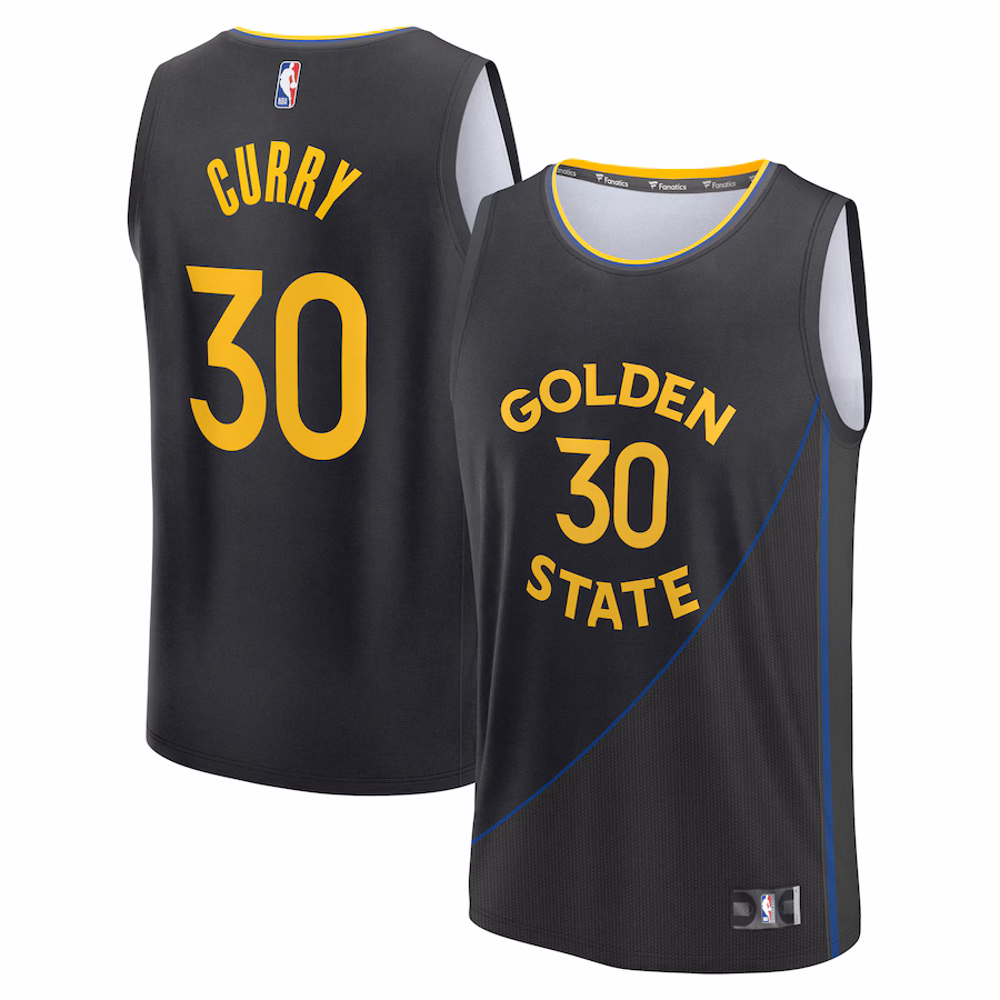 Men's Golden State Warriors Stephen Curry Fanatics Black Fast Break Replica Player Jersey - Statement Edition - Ujersey