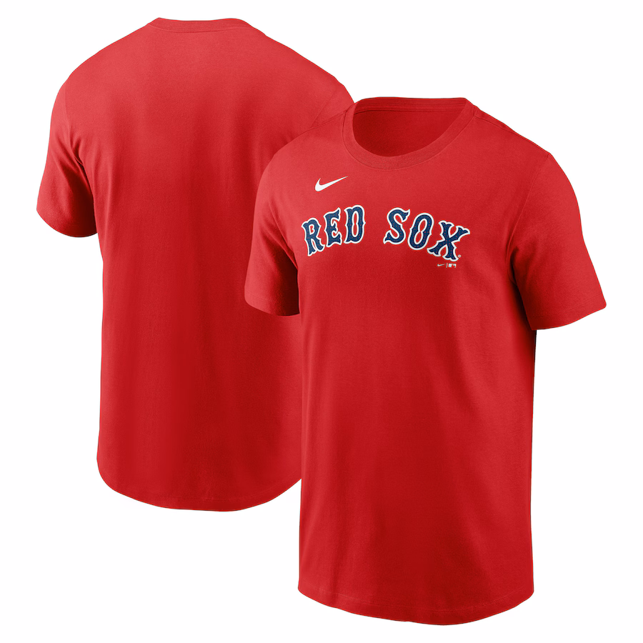 Men's Boston Red Sox Nike Red Fuse Wordmark T-Shirt - Ujersey