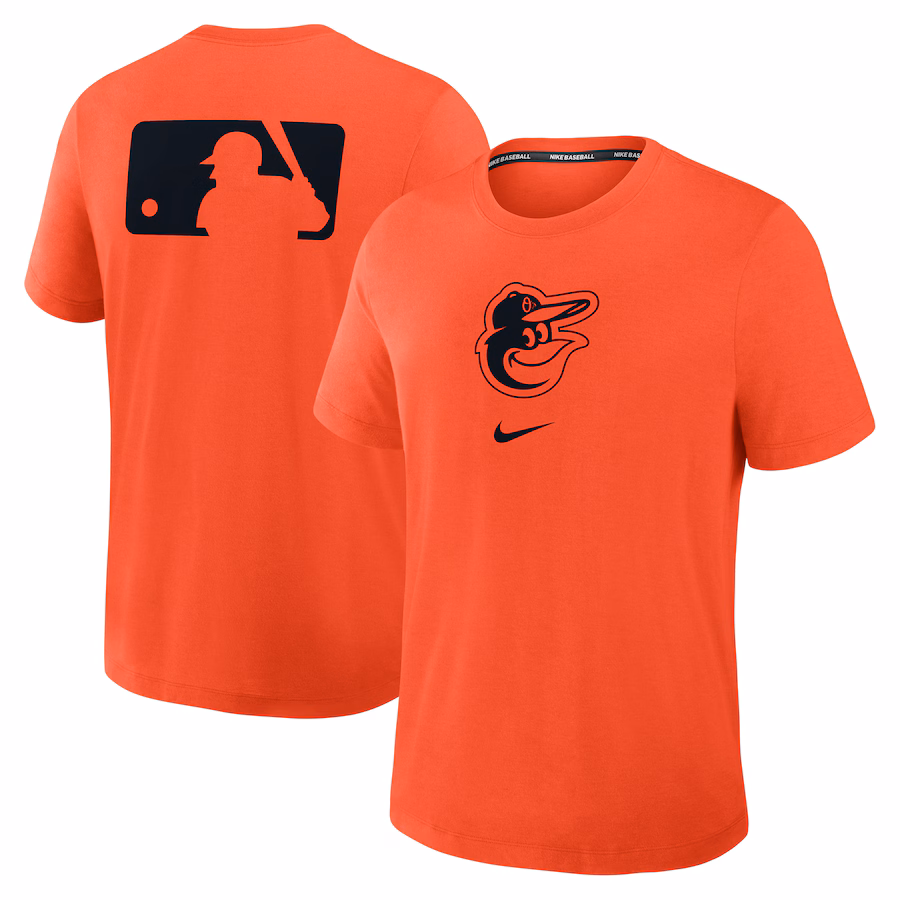 Men's Baltimore Orioles Nike Orange Authentic Collection Early Work Tri-Blend Performance T-Shirt - Ujersey
