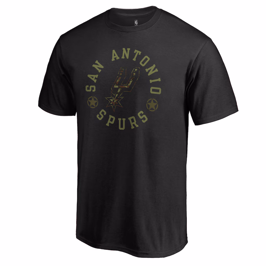Men's San Antonio Spurs Black Liberty T-Shirt - Ujersey