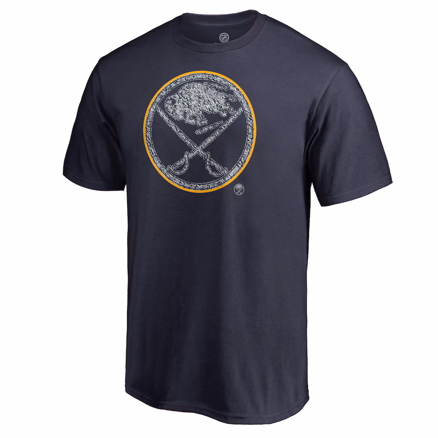 Men's Buffalo Sabres Navy Static Logo T-Shirt - Ujersey