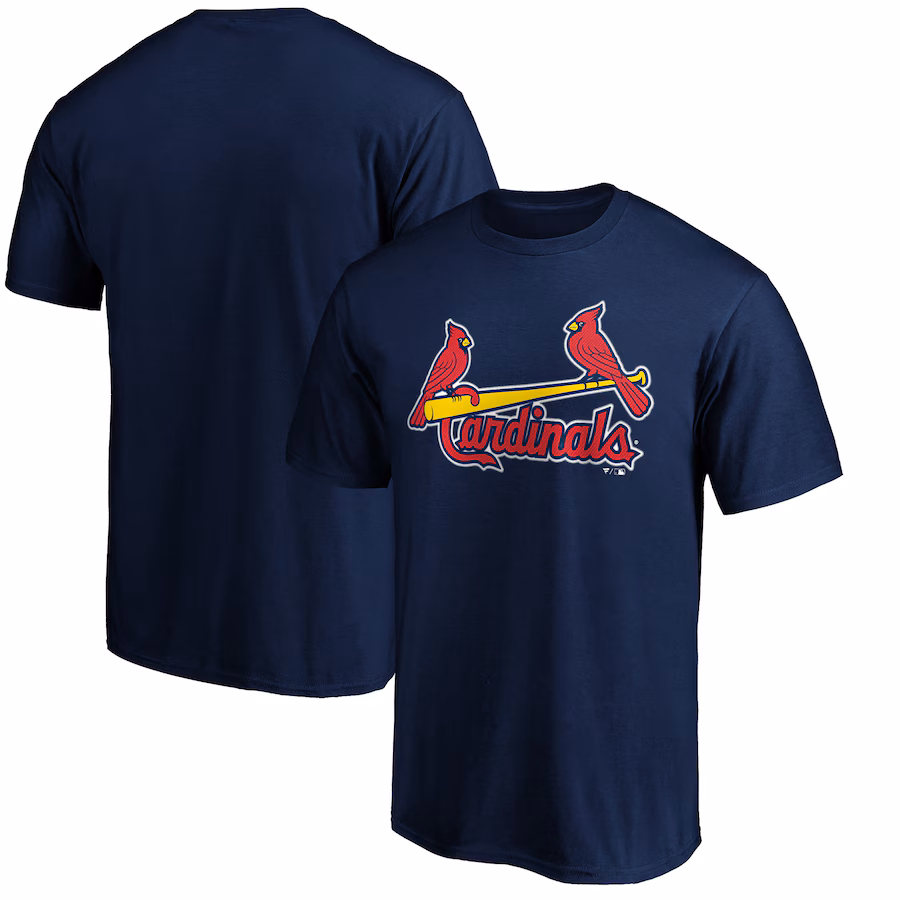 Men's St. Louis Cardinals Navy Official Team Wordmark T-Shirt - Ujersey