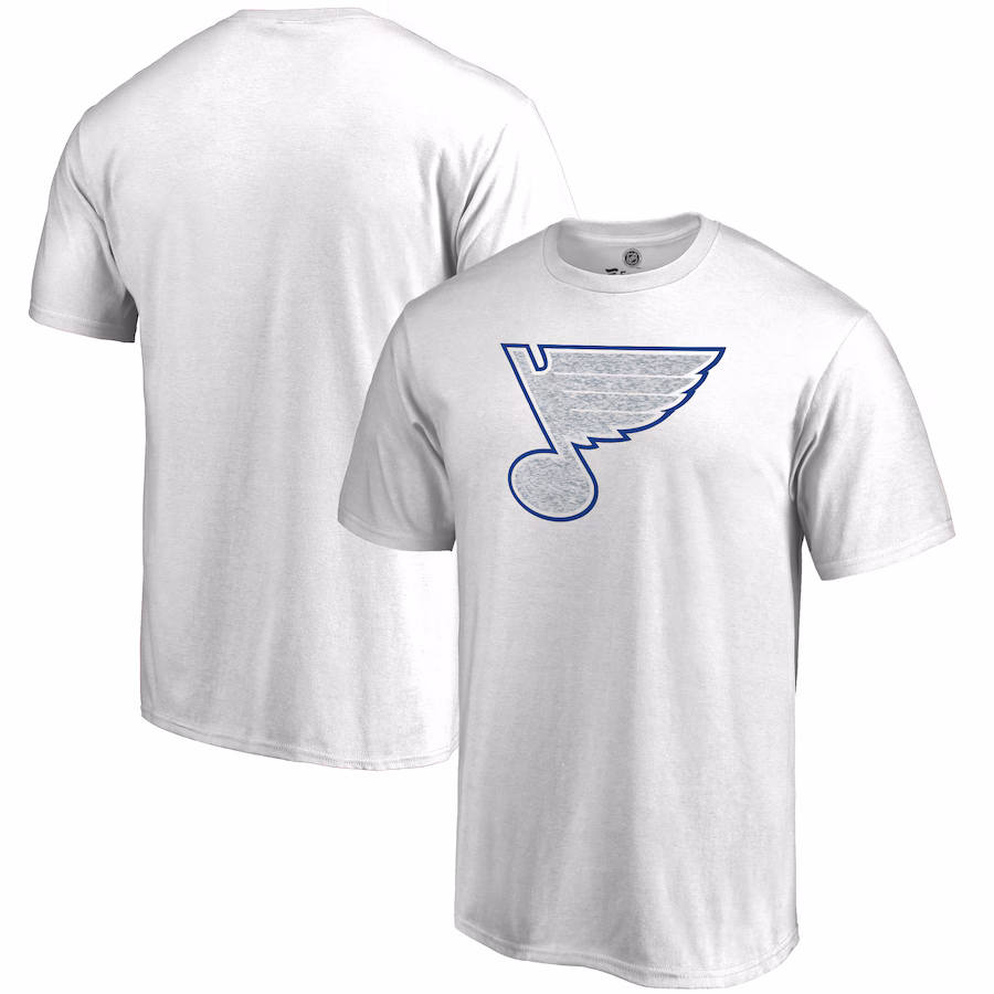 Men's St. Louis Blues White WhiteOut T-Shirt - Ujersey