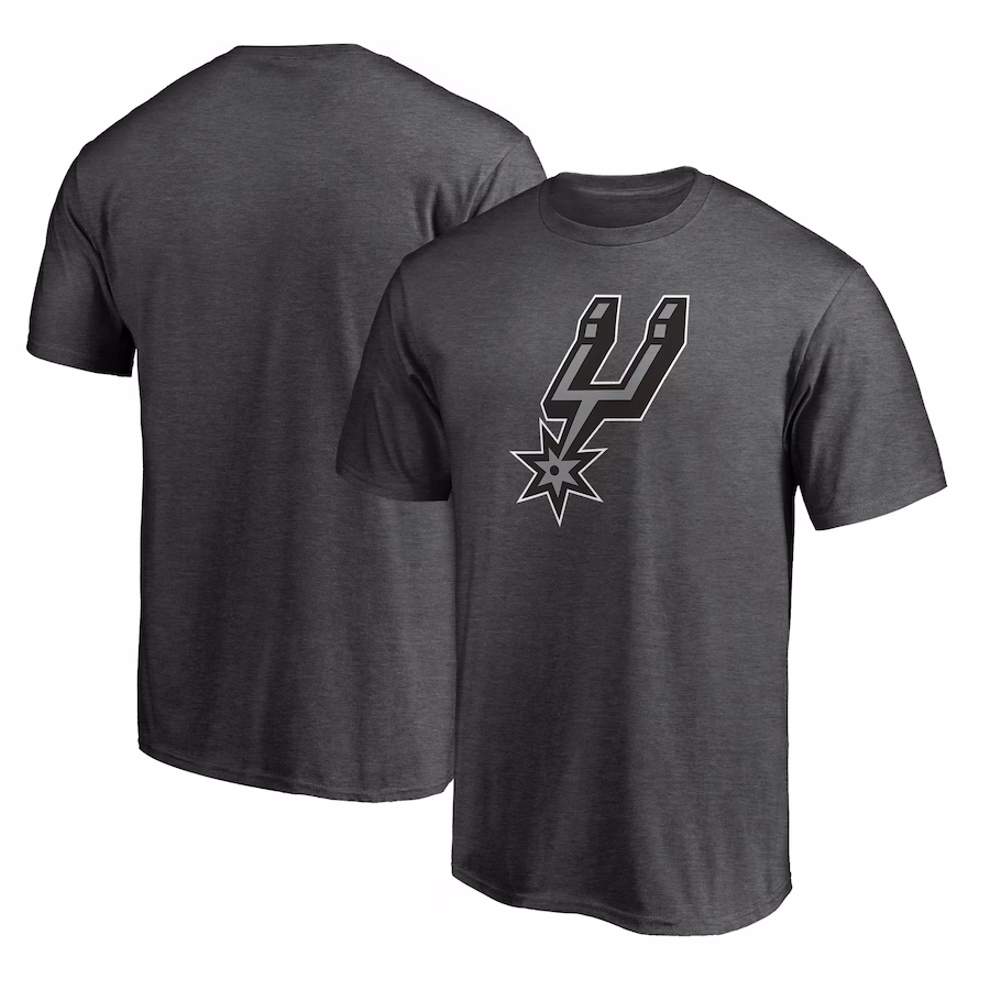 Men's San Antonio Spurs Charcoal Logo T-Shirt - Ujersey