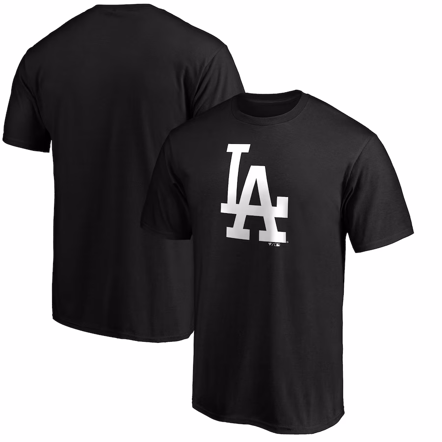 Men's Los Angeles Dodgers Black Primary Logo II T-Shirt - Ujersey