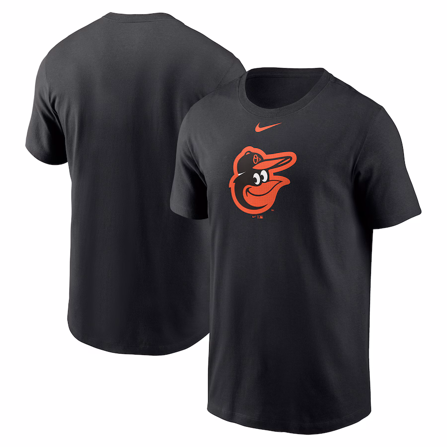 Men's Baltimore Orioles Nike Black Fuse Logo T-Shirt - Ujersey