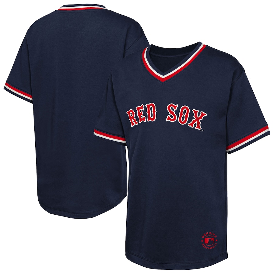 Youth Boston Red Sox Navy Relief Pitcher V-Neck T-Shirt - Ujersey