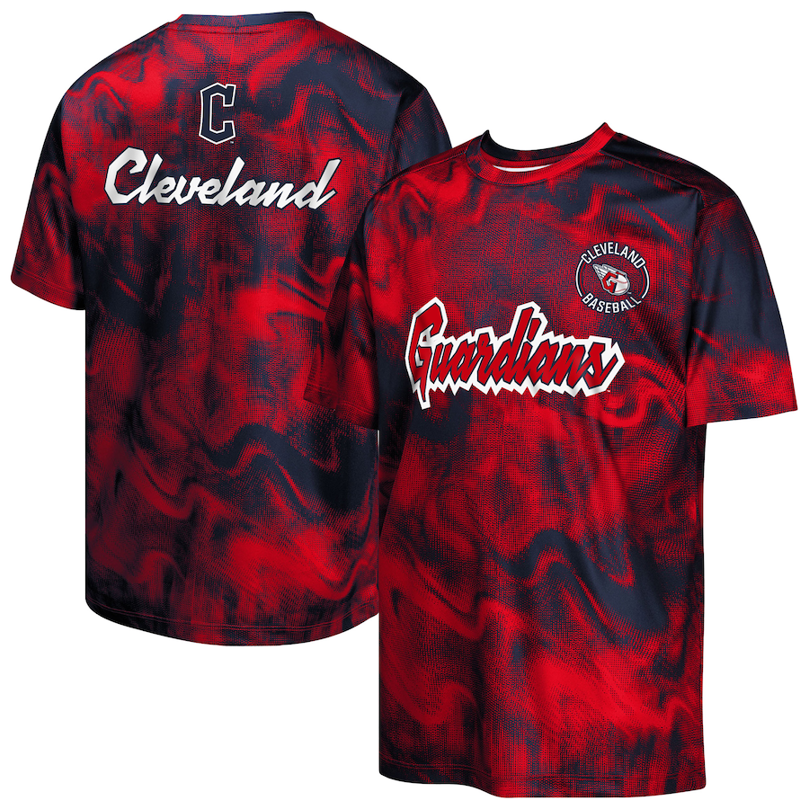 Youth Cleveland Guardians Navy/Red Pinch Hitter T-Shirt - Ujersey