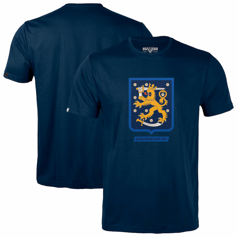 Men's Finland Levelwear Navy 2025 4 Nations Face-Off Richmond T-Shirt - Ujersey