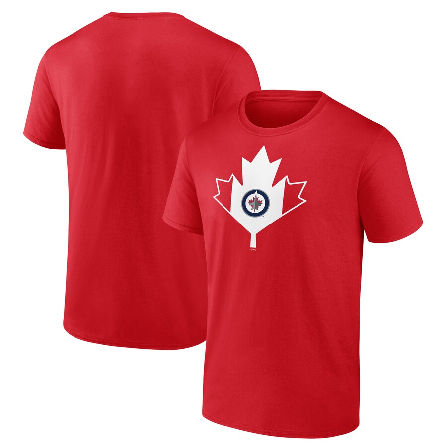 Men's Winnipeg Jets Red Canada Day T-Shirt - Ujersey