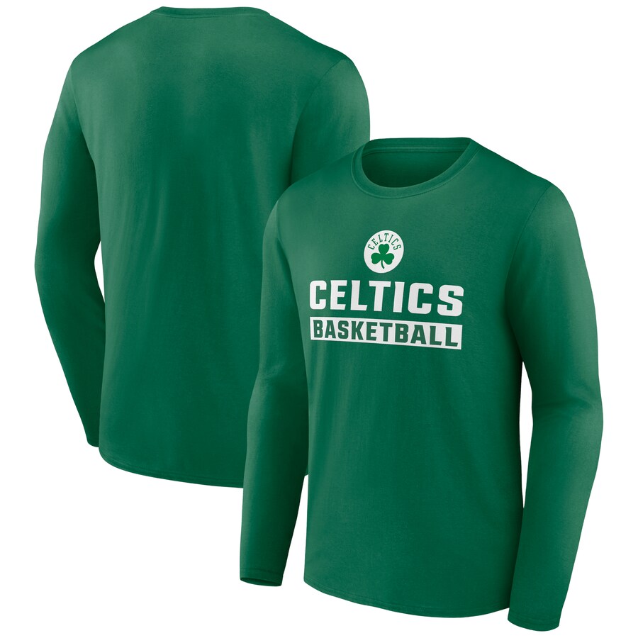 Men's Boston Celtics Kelly Green Let's Go Long Sleeve T-Shirt - Ujersey
