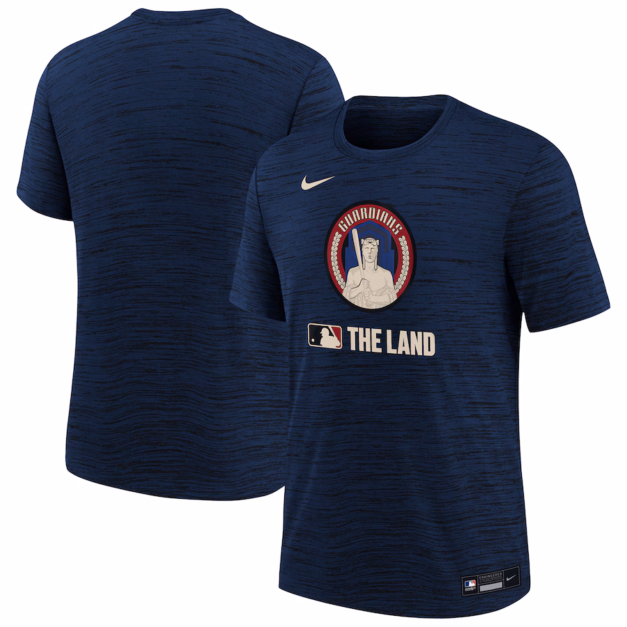 Youth Cleveland Guardians Nike Navy Authentic Collection City Connect Velocity Performance T-Shirt - Ujersey