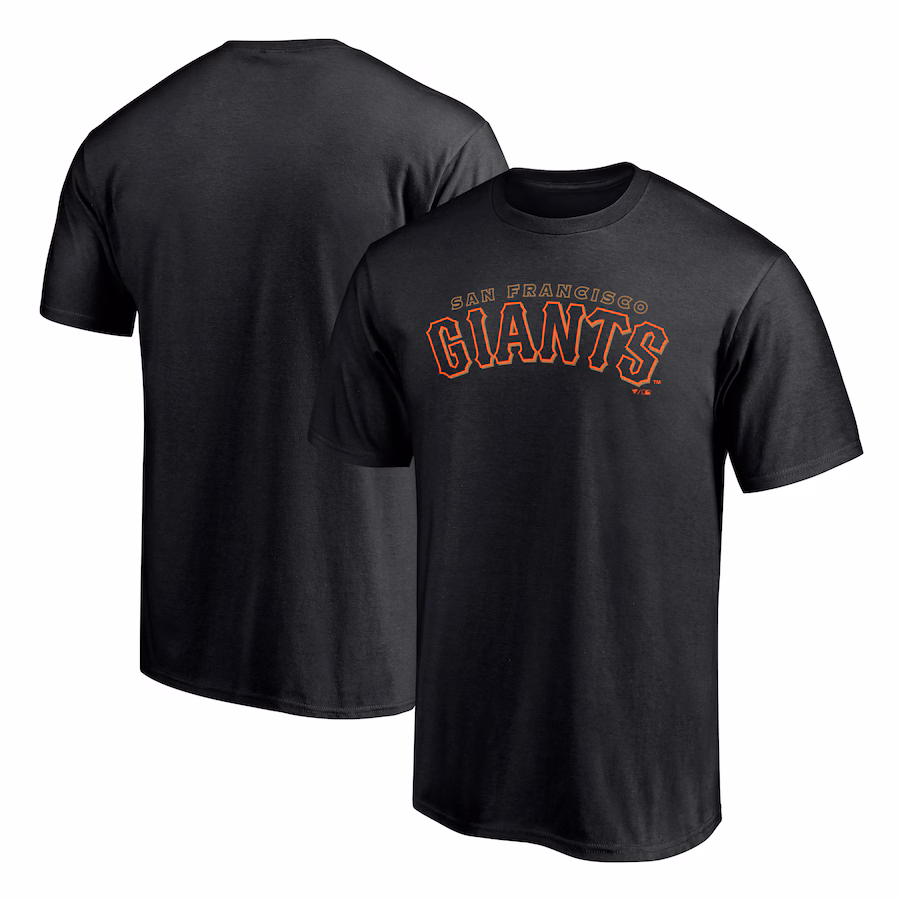 Men's San Francisco Giants Black Giants Alternate Club Lettering T-Shirt - Ujersey