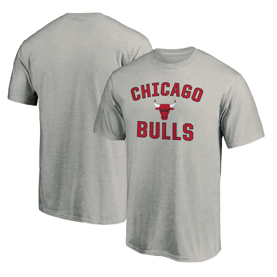 Men's Chicago Bulls Heathered Gray Victory Arch T-Shirt - Ujersey