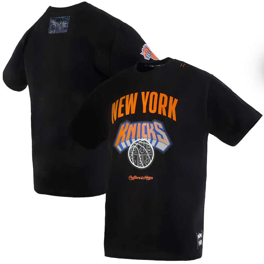 Men's New York Knicks  NBA x Two Hype Black Culture & Hoops Collection Premium T-Shirt - Ujersey
