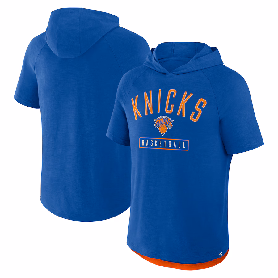 Men's New York Knicks Fanatics Deep Royal Pass Legend Hooded T-Shirt - Ujersey