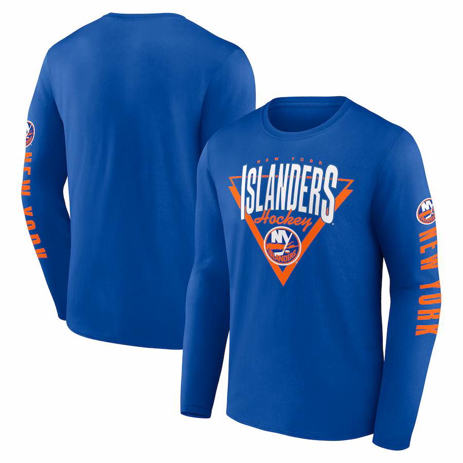 Men's New York Islanders Fanatics Royal Headline Long Sleeve T-Shirt - Ujersey