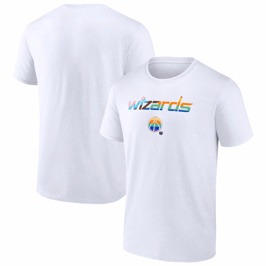 Men's Washington Wizards White Pride T-Shirt - Ujersey