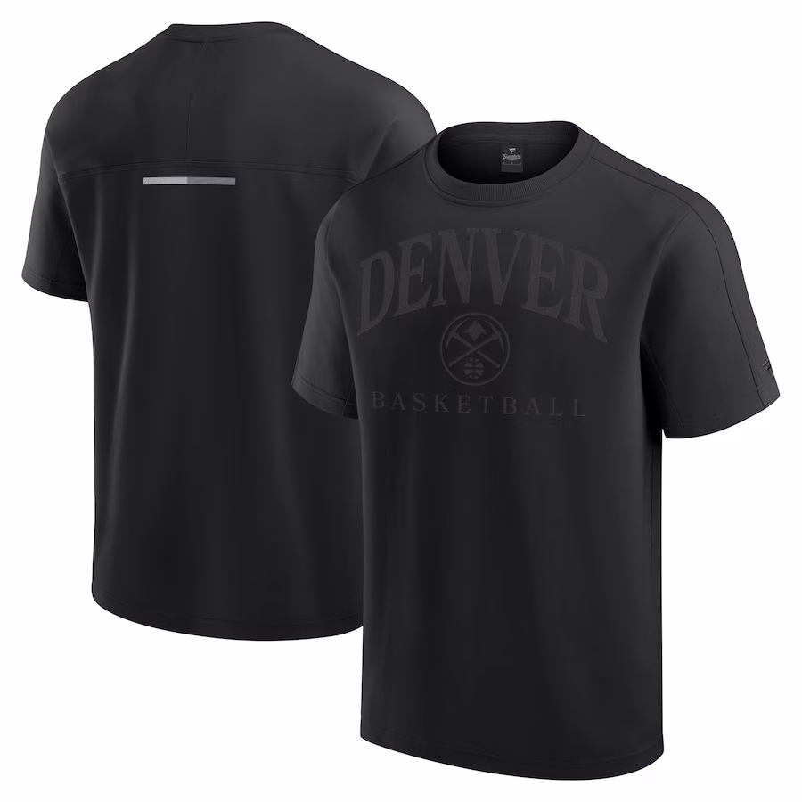Men's Denver Nuggets Fanatics Black Flex Tri-Blend T-Shirt - Ujersey